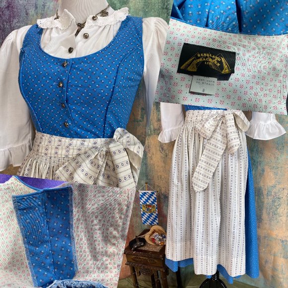 📌Authentic traditional high-quality Bavarian Dirndl with Blouse & Apron - Picture 5 of 14
